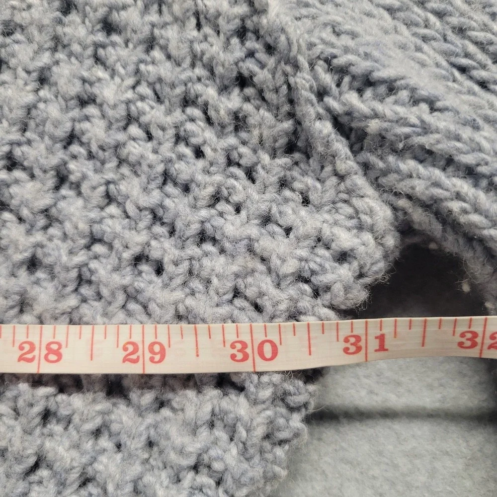Free People Cocoon Cardigan Sweater Blue Waffle‎ Knit Wool Angora Blend Small